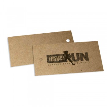 TAGS TAGS ESPECIAIS KRAFT 250G SEM VERNIZ 91X51MM Preto e branco frente - 1000 un.