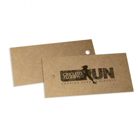 TAGS TAGS ESPECIAIS KRAFT 250G SEM VERNIZ 91X51MM Preto e branco frente - 1000 un.