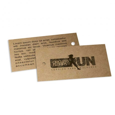 TAGS TAGS ESPECIAIS KRAFT 250G SEM VERNIZ 91X51MM Preto e branco frente e verso - 1000 un.