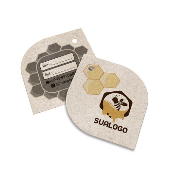 TAGS TAGS ESPECIAIS RECICLATO 250G SEM LAMINAÇÃO E SEM VERNIZ SEM VERNIZ 45X51MM Colorido frente e preto e branco verso - 500 un.