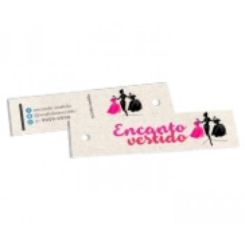 TAGS TAGS ESPECIAIS RECICLATO 250G SEM VERNIZ 91X25MM Colorido frente e verso - 250 un.