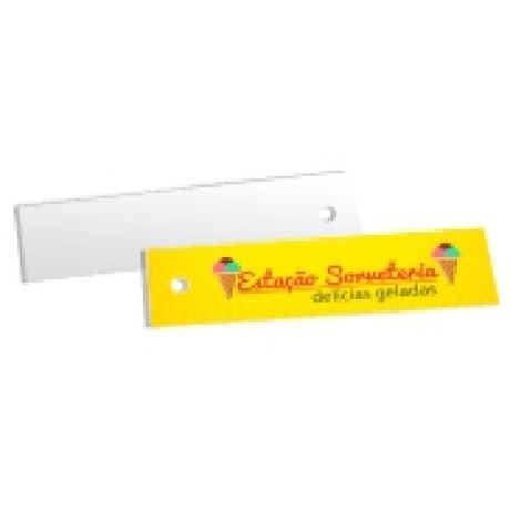 TAGS PADRÃO FURO COUCHÊ 275G SEM VERNIZ 91X25MM Colorido frente - 250 un.