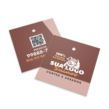TAGS TAGS PADRÃO FURO COUCHÊ 300G SEM LAMINAÇÃO E SEM VERNIZ SEM VERNIZ 45X51MM Colorido frente e verso - 250 un.