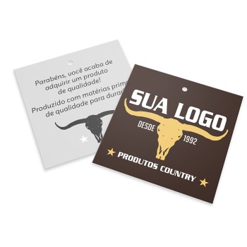 TAGS TAGS PADRÃO FURO COUCHÊ 300G SEM LAMINAÇÃO E SEM VERNIZ SEM VERNIZ 91X102MM Colorido frente e preto e branco verso - 100 un.