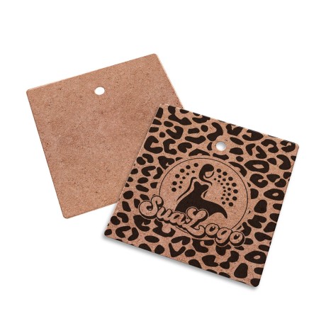 TAGS TAGS PADRÃO FURO KRAFT 250G SEM LAMINAÇÃO E SEM VERNIZ SEM VERNIZ 45X51MM Preto e branco frente - 500 un.