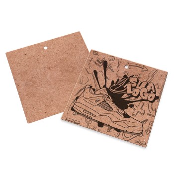 TAGS TAGS PADRÃO FURO KRAFT 250G SEM LAMINAÇÃO E SEM VERNIZ SEM VERNIZ 91X102MM Preto e branco frente - 500 un.
