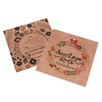 TAGS TAGS PADRÃO FURO KRAFT 250G SEM LAMINAÇÃO E SEM VERNIZ SEM VERNIZ 91X102MM Colorido frente e preto e branco verso - 3000 un.