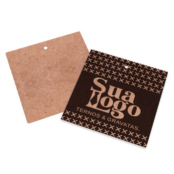 TAGS TAGS PADRÃO FURO KRAFT 250G SEM LAMINAÇÃO E SEM VERNIZ SEM VERNIZ 91X102MM Preto e branco frente - 3000 un.