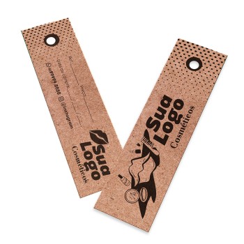 TAGS TAGS PADRÃO FURO KRAFT 250G SEM LAMINAÇÃO E SEM VERNIZ SEM VERNIZ 91X25MM Preto e branco frente e verso - 500 un.