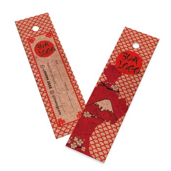 TAGS TAGS PADRÃO FURO KRAFT 250G SEM LAMINAÇÃO E SEM VERNIZ SEM VERNIZ 91X25MM Colorido frente e verso - 500 un.