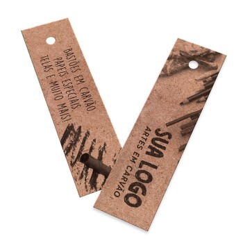 TAGS TAGS PADRÃO FURO KRAFT 250G SEM LAMINAÇÃO E SEM VERNIZ SEM VERNIZ 91X25MM Preto e branco frente e verso - 2000 un.