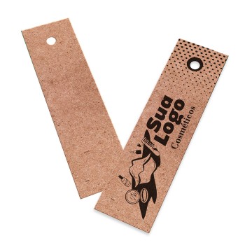 TAGS TAGS PADRÃO FURO KRAFT 250G SEM LAMINAÇÃO E SEM VERNIZ SEM VERNIZ 91X25MM Preto e branco frente - 500 un.