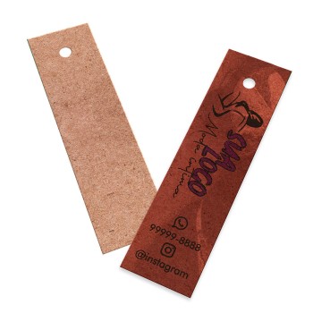 TAGS TAGS PADRÃO FURO KRAFT 250G SEM LAMINAÇÃO E SEM VERNIZ SEM VERNIZ 91X25MM Colorido frente - 2000 un.