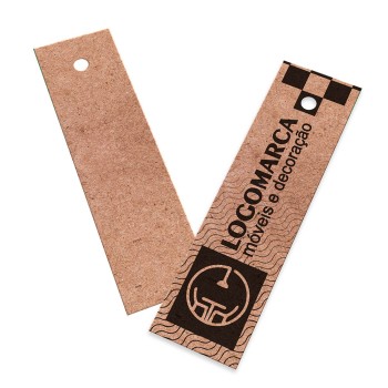 TAGS TAGS PADRÃO FURO KRAFT 250G SEM LAMINAÇÃO E SEM VERNIZ SEM VERNIZ 91X25MM Preto e branco frente - 1000 un.