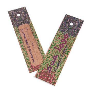 TAGS TAGS PADRÃO FURO KRAFT 250G SEM LAMINAÇÃO E SEM VERNIZ SEM VERNIZ 91X25MM Colorido frente e verso - 1000 un.