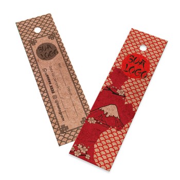 TAGS TAGS PADRÃO FURO KRAFT 250G SEM LAMINAÇÃO E SEM VERNIZ SEM VERNIZ 91X25MM Colorido frente e preto e branco verso - 500 un.