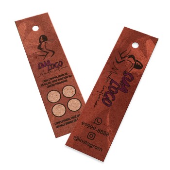 TAGS TAGS PADRÃO FURO KRAFT 250G SEM LAMINAÇÃO E SEM VERNIZ SEM VERNIZ 91X25MM Colorido frente e verso - 2000 un.