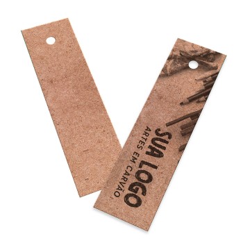 TAGS TAGS PADRÃO FURO KRAFT 250G SEM LAMINAÇÃO E SEM VERNIZ SEM VERNIZ 91X25MM Preto e branco frente - 2000 un.