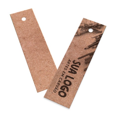 TAGS TAGS PADRÃO FURO KRAFT 250G SEM LAMINAÇÃO E SEM VERNIZ SEM VERNIZ 91X25MM Preto e branco frente - 2000 un.