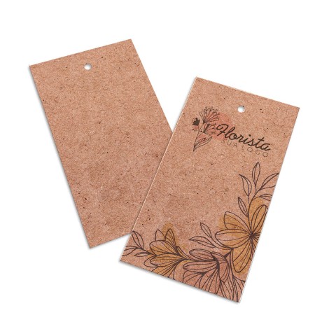 TAGS TAGS PADRÃO FURO KRAFT 250G SEM LAMINAÇÃO E SEM VERNIZ SEM VERNIZ 91X51MM Colorido frente - 5000 un.