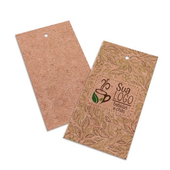 TAGS TAGS PADRÃO FURO KRAFT 250G SEM LAMINAÇÃO E SEM VERNIZ SEM VERNIZ 91X51MM Colorido frente - 1000 un.
