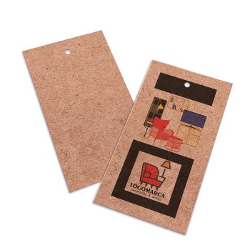 TAGS TAGS PADRÃO FURO KRAFT 250G SEM LAMINAÇÃO E SEM VERNIZ SEM VERNIZ 91X51MM Colorido frente - 500 un.