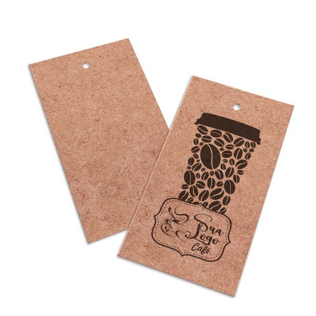 TAGS TAGS PADRÃO FURO KRAFT 250G SEM LAMINAÇÃO E SEM VERNIZ SEM VERNIZ 91X51MM Preto e branco frente - 3000 un.