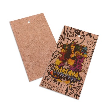 TAGS TAGS PADRÃO FURO KRAFT 250G SEM LAMINAÇÃO E SEM VERNIZ SEM VERNIZ 91X51MM Colorido frente - 2000 un.