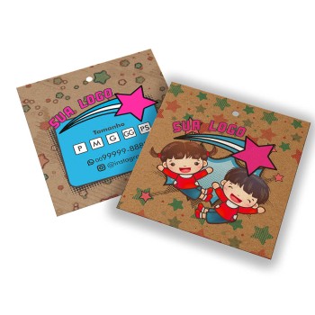 TAGS TAGS PADRÃO FURO KRAFT 250G SEM LAMINAÇÃO E SEM VERNIZ SEM VERNIZ COM TINTA BRANCA 91X102MM