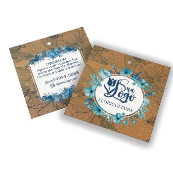 TAGS TAGS PADRÃO FURO KRAFT 250G SEM LAMINAÇÃO E SEM VERNIZ SEM VERNIZ COM TINTA BRANCA 91X102MM