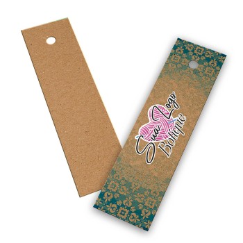 TAGS TAGS PADRÃO FURO KRAFT 250G SEM LAMINAÇÃO E SEM VERNIZ SEM VERNIZ COM TINTA BRANCA 91X25MM