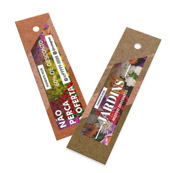 TAGS TAGS PADRÃO FURO KRAFT 250G SEM LAMINAÇÃO E SEM VERNIZ SEM VERNIZ COM TINTA BRANCA 91X25MM Colorido frente e verso - 250 un.