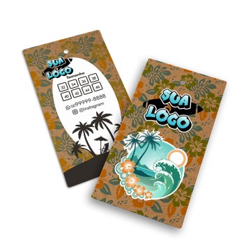 TAGS TAGS PADRÃO FURO KRAFT 250G SEM LAMINAÇÃO E SEM VERNIZ SEM VERNIZ COM TINTA BRANCA 91X51MM Colorido frente e verso - 500 un.