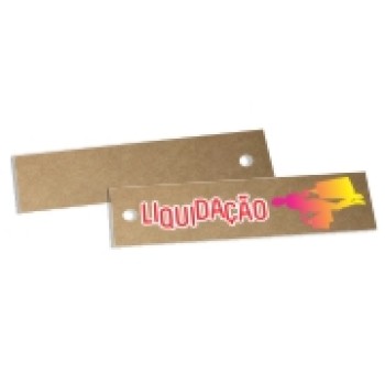TAGS PADRÃO FURO KRAFT 250G SEM VERNIZ 91X25MM Colorido frente - 250 un.
