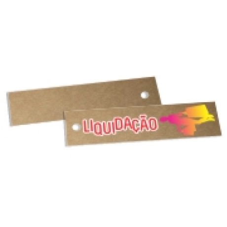TAGS PADRÃO FURO KRAFT 250G SEM VERNIZ 91X25MM Colorido frente - 250 un.