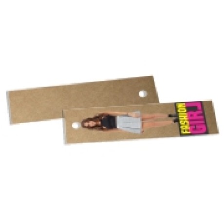 TAGS PADRÃO FURO KRAFT 250G SEM VERNIZ 91X25MM Colorido frente - 100 un.