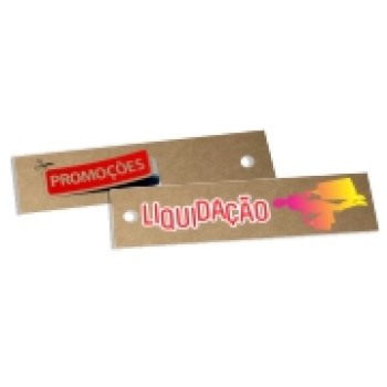 TAGS PADRÃO FURO KRAFT 250G SEM VERNIZ 91X25MM Colorido frente e verso - 250 un.