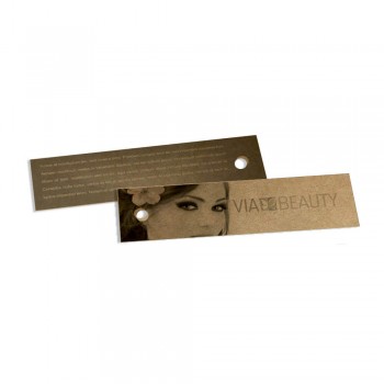 TAGS TAGS PADRÃO FURO KRAFT 250G SEM VERNIZ 91X25MM Preto e branco frente e verso - 1000 un.