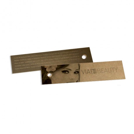 TAGS TAGS PADRÃO FURO KRAFT 250G SEM VERNIZ 91X25MM Preto e branco frente e verso - 1000 un.
