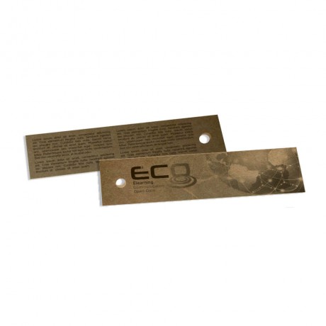 TAGS TAGS PADRÃO FURO KRAFT 250G SEM VERNIZ 91X25MM Preto e branco frente e verso - 500 un.