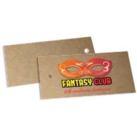 TAGS PADRÃO FURO KRAFT 250G SEM VERNIZ 91X51MM Colorido frente - 100 un.