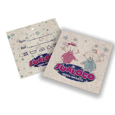 TAGS TAGS PADRÃO FURO RECICLATO 250G SEM LAMINAÇÃO E SEM VERNIZ SEM VERNIZ 91X102MM Colorido frente e verso - 5000 un.
