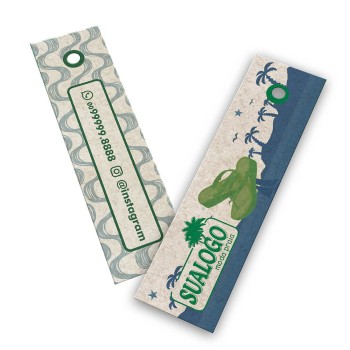 TAGS TAGS PADRÃO FURO RECICLATO 250G SEM LAMINAÇÃO E SEM VERNIZ SEM VERNIZ 91X25MM Colorido frente e verso - 500 un.