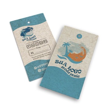 TAGS TAGS PADRÃO FURO RECICLATO 250G SEM LAMINAÇÃO E SEM VERNIZ SEM VERNIZ 91X51MM Colorido frente e verso - 5000 un.