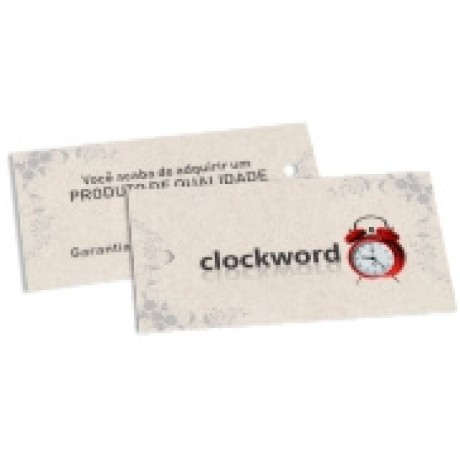 TAGS PADRÃO FURO RECICLATO 250G SEM VERNIZ 91X51MM Colorido frente e preto e branco verso - 250 un.