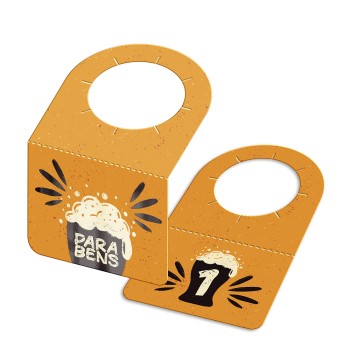 TAGS TAGS PARA GARRAFA COUCHÊ 300G VERNIZ LOCALIZADO LAM FOSCA FRENTE E VERNIZ LOCALIZADO FRENTE 91X102MM Colorido frente e verso - 500 un.