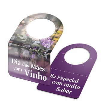 TAGS TAGS PARA GARRAFA COUCHÊ 300G VERNIZ UV VERNIZ UV TOTAL FRENTE 91X102MM Colorido frente e verso - 1000 un.