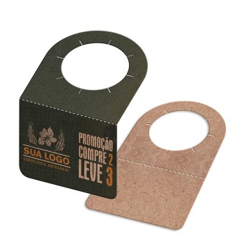 TAGS TAGS PARA GARRAFA KRAFT 250G SEM LAMINAÇÃO E SEM VERNIZ SEM VERNIZ 91X102MM Colorido frente - 50 un.
