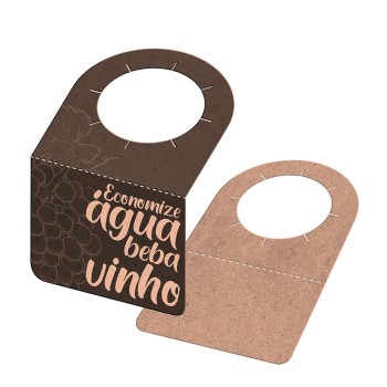 TAGS TAGS PARA GARRAFA KRAFT 250G SEM LAMINAÇÃO E SEM VERNIZ SEM VERNIZ 91X102MM Preto e branco frente - 100 un.