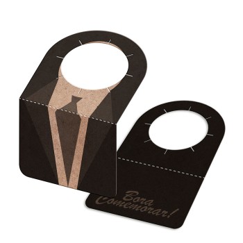 TAGS TAGS PARA GARRAFA KRAFT 250G SEM LAMINAÇÃO E SEM VERNIZ SEM VERNIZ 91X102MM Preto e branco frente e verso - 250 un.